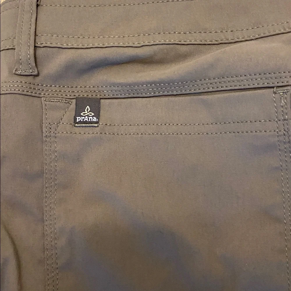 Prana Stretch Zion II Hiking Belt Roll Snap Up Pants Green 38x32 Outdoors Camp - Picture 7 of 8